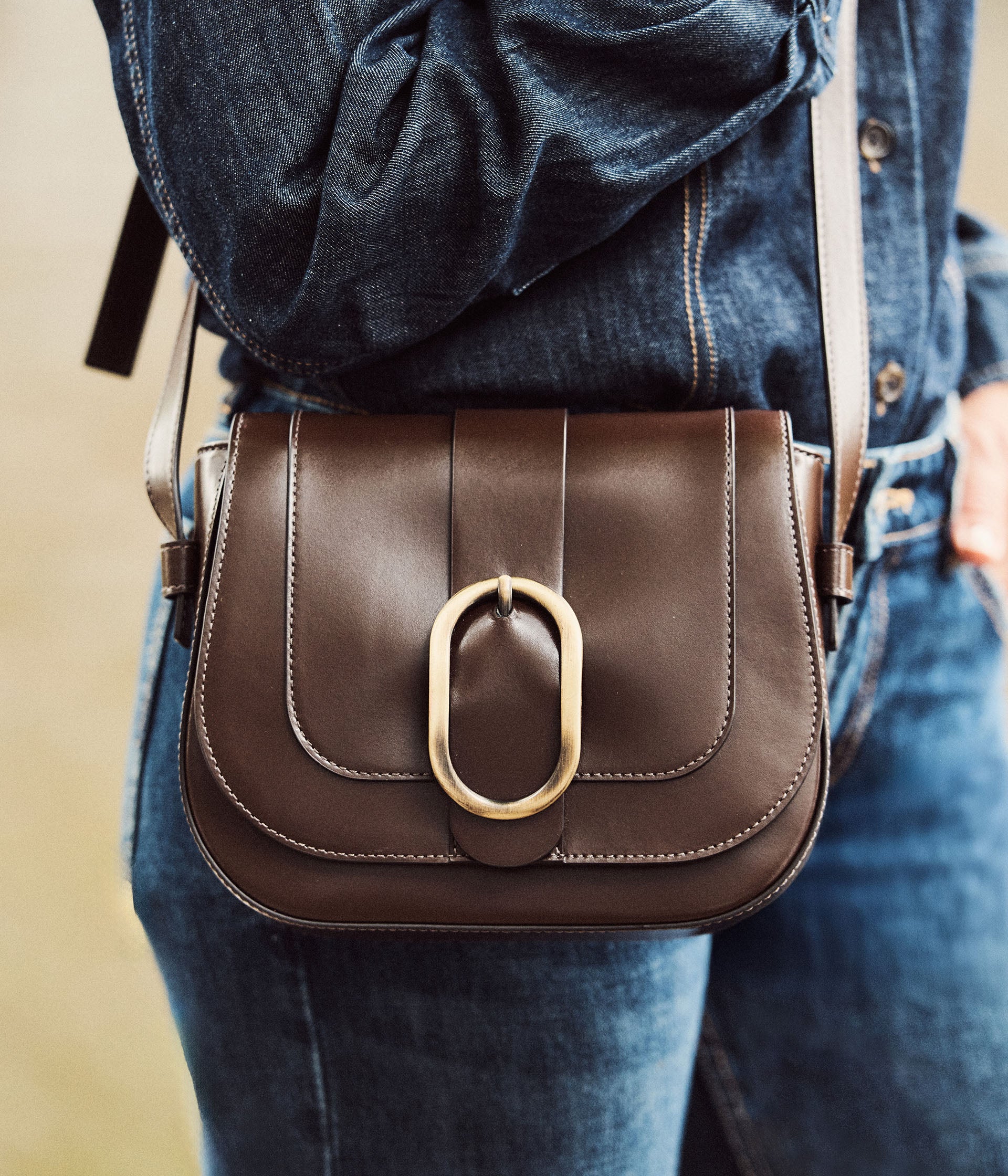 Sac en cuir chocolat Sybilla