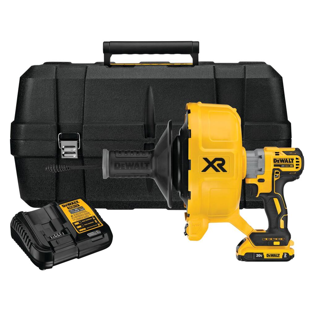 DEWALT DCD200D1 20V Max Brushless Drain Snake with 2.0Ah MAX Battery & Kit Box