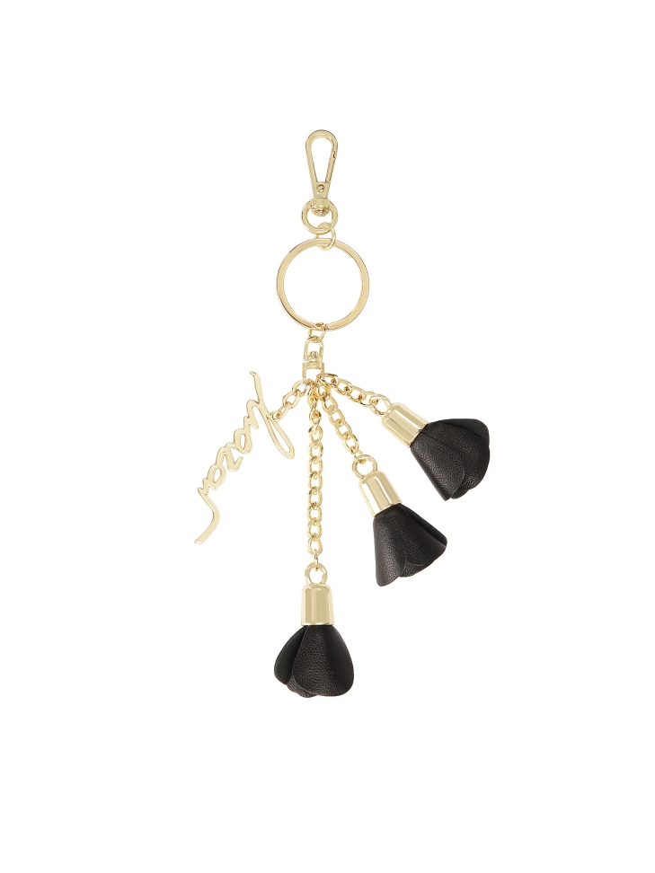 Key ring with flowers and logo