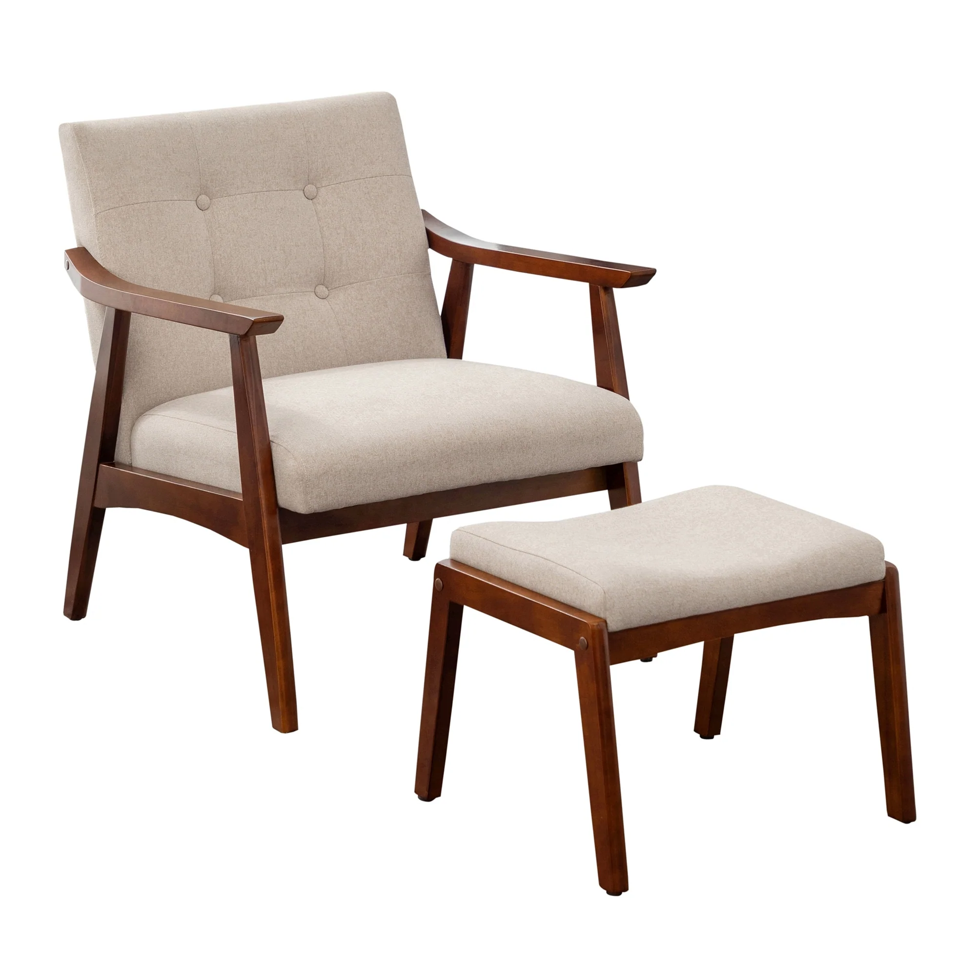 Convenience Concepts Take a Seat Natalie Accent Chair and Ottoman Set