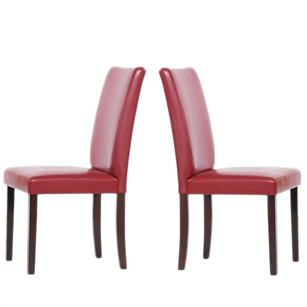 Warehouse of Tiffany Shino Red Faux Leather Dining Chairs (Set of 2)
