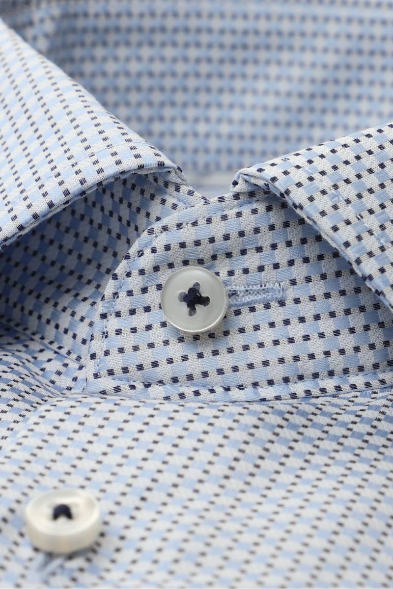 ETERNA 1863 Modern Fit Hemd blau, Strukturiert