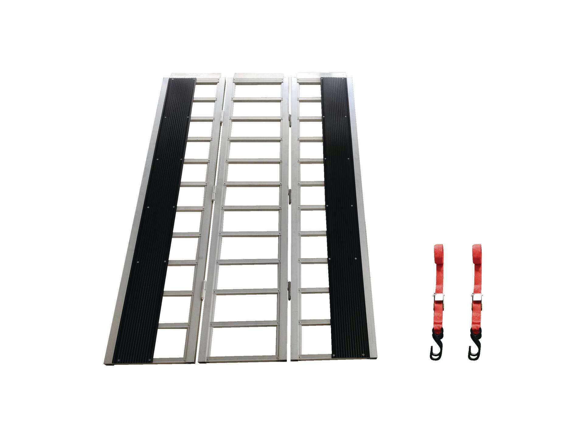MaxWorks Aluminum Tri-Panel Folding Aluminum Loading Ramp, Non-Slip & Stable Base, 85 x 54-in, 1500-lb