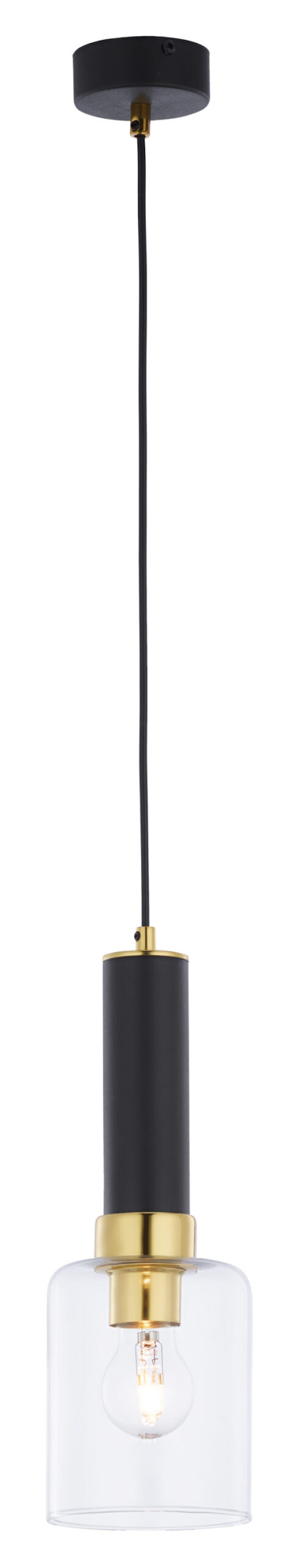 Lampa wisząca TULUZA czarno-złota 1xE27x40W wym:80x12x12cm IP20 Jupiter