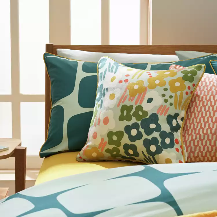Habitat x Scion Spring Meadow Cushion -Multicolored -43x43cm