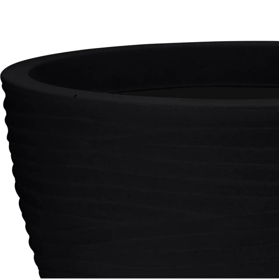 Pro Garden plantenpot - Tuin - kunststof - antraciet - D50 x H38 cm