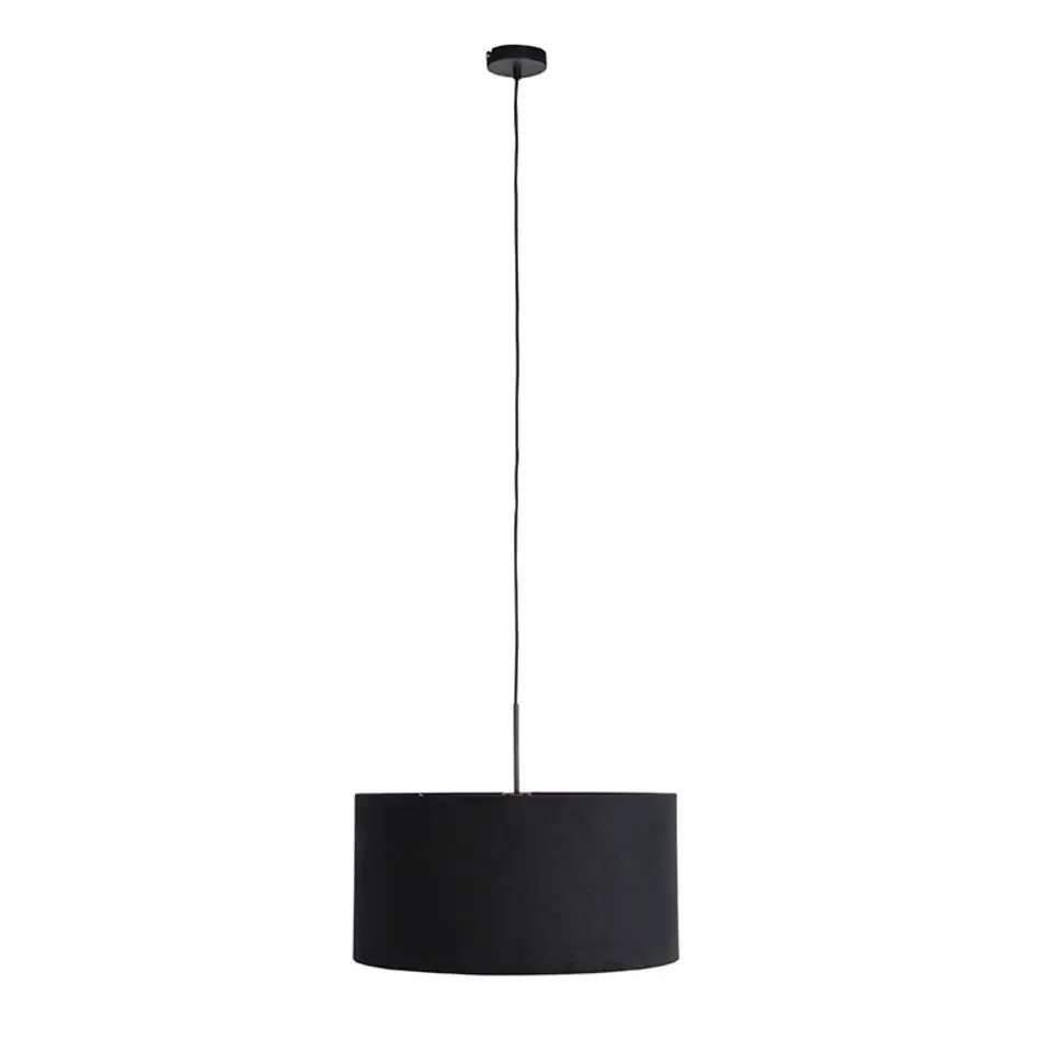 Qazqa hanglamp combi zwart e27