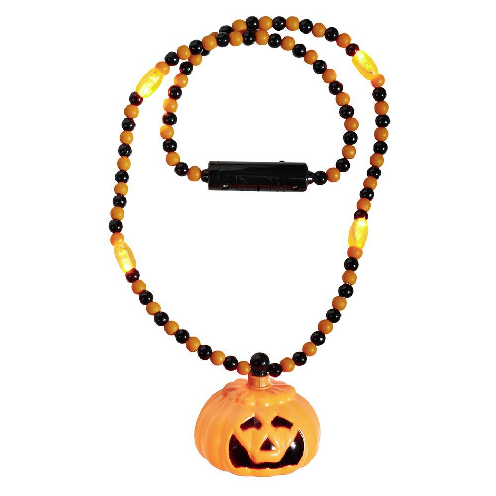 Collier Halloween lumineux fantôme ou citrouille ou chauve souris
