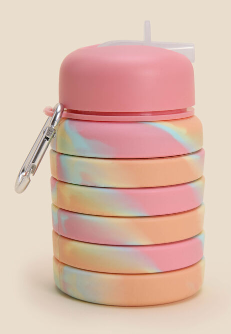 Girls Pink Retractable Water Bottle