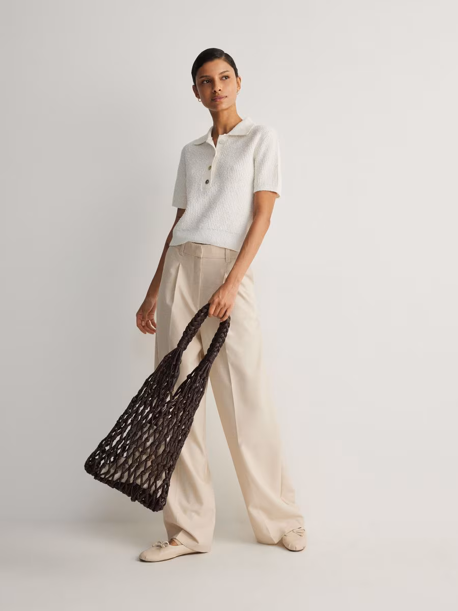 Polo Style Jersey Blouse