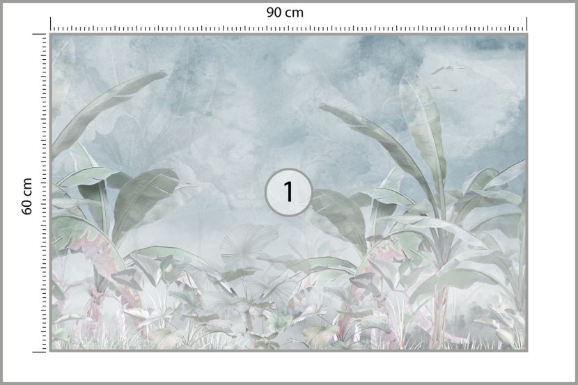 Fototapeta Las Tropikalny Liście Bananowe Natura 90x60cm
