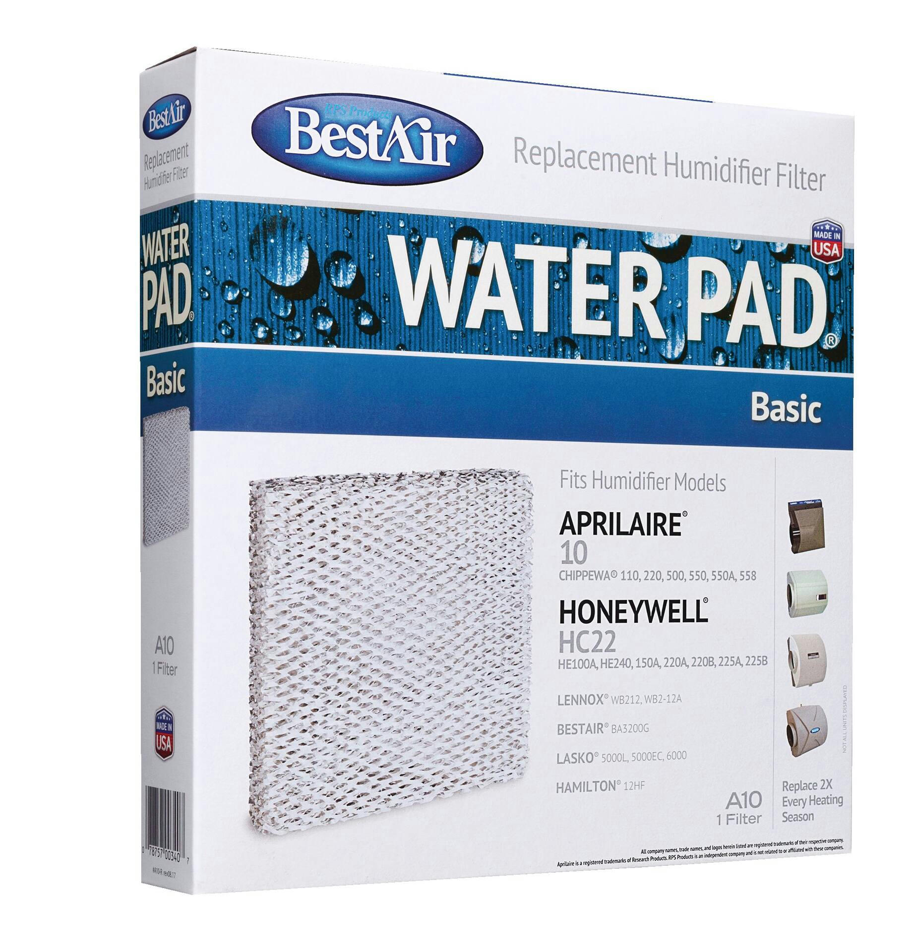 BestAir A10 Whole Home Humidifier Replacement Metal/Clay Water Pad For Honeywell/Aprilaire Humidifiers, 1-pk