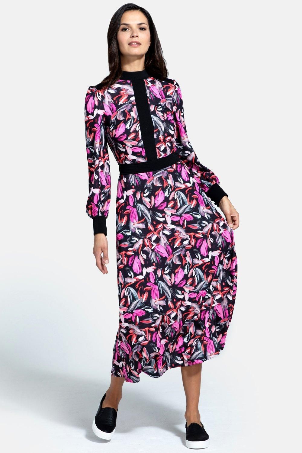 Hot Squash Panelled Midi Dress