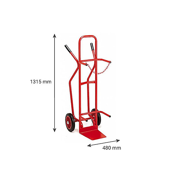 Diable porte bouteille B84 (84L) - Roues caoutchouc semi élastique - DBUB21DON