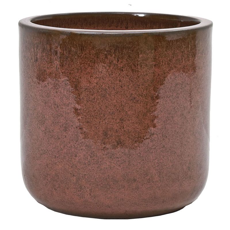 Pot en terre cuite Glazed rouge baie sauvage Ø 37,5 x 35 cm