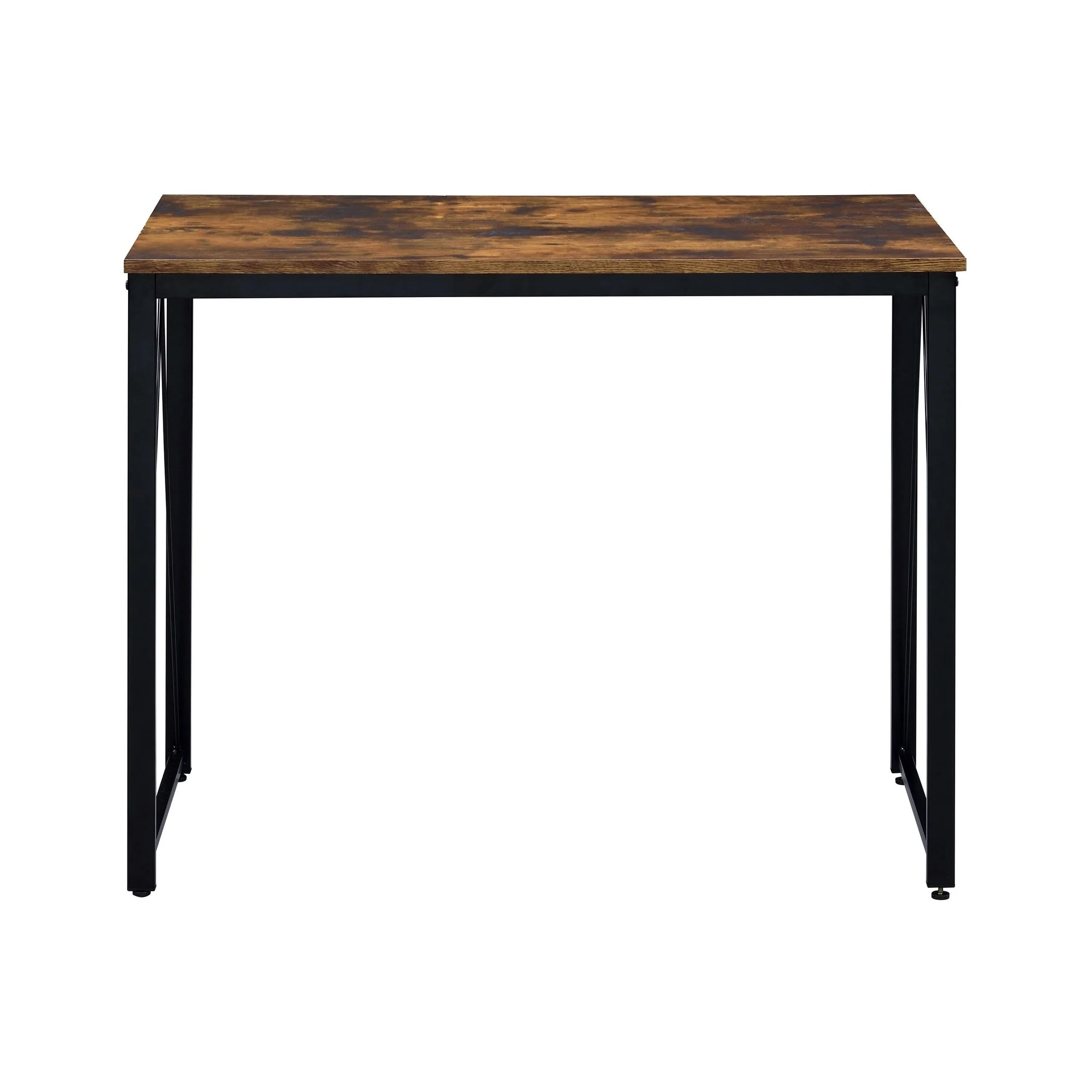 ACME Zaidin Writing Desk in Weathered Oak and Black
