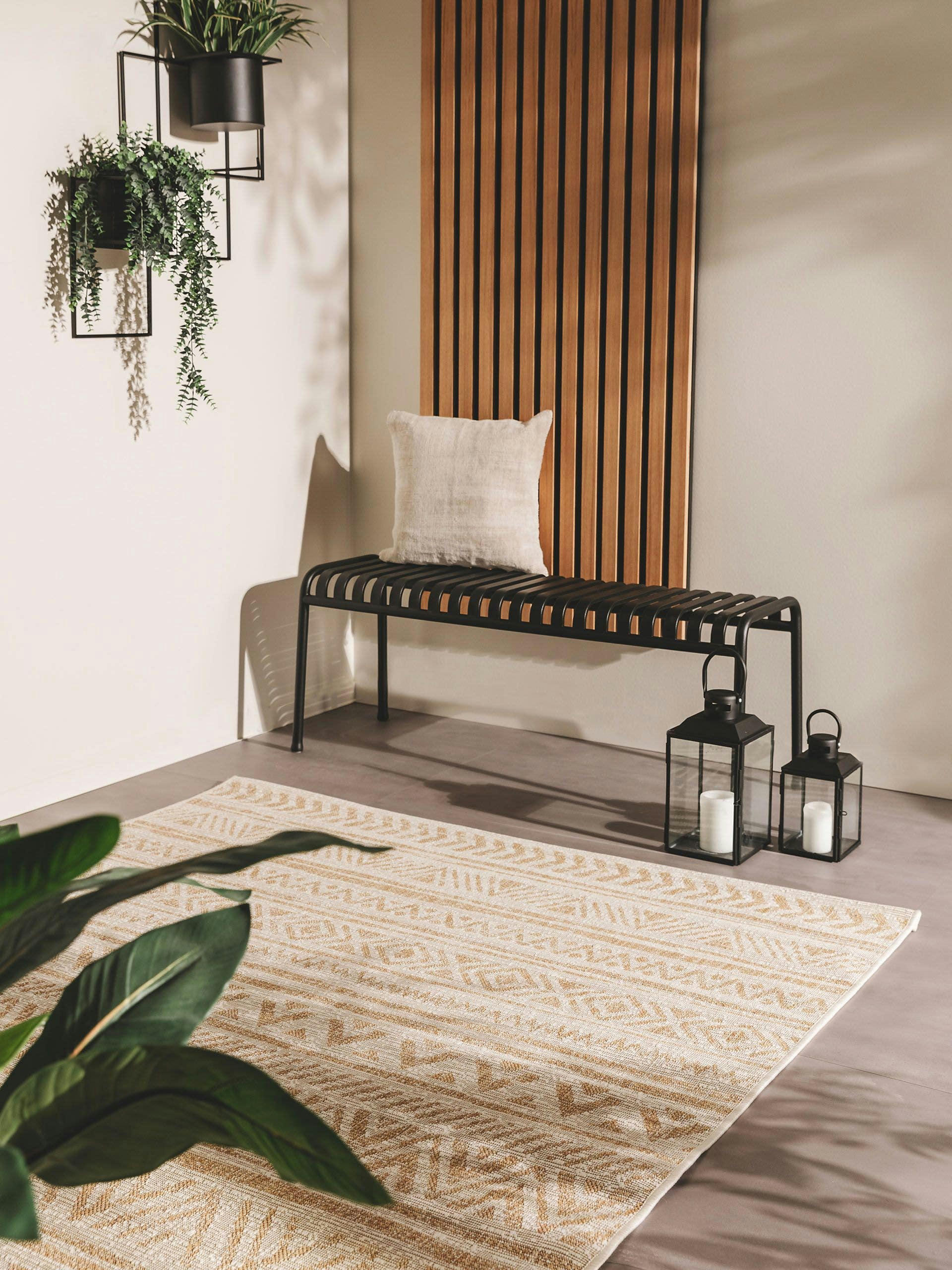 CLEO - Tapis d'extérieur & intérieur crème/beige 80x150