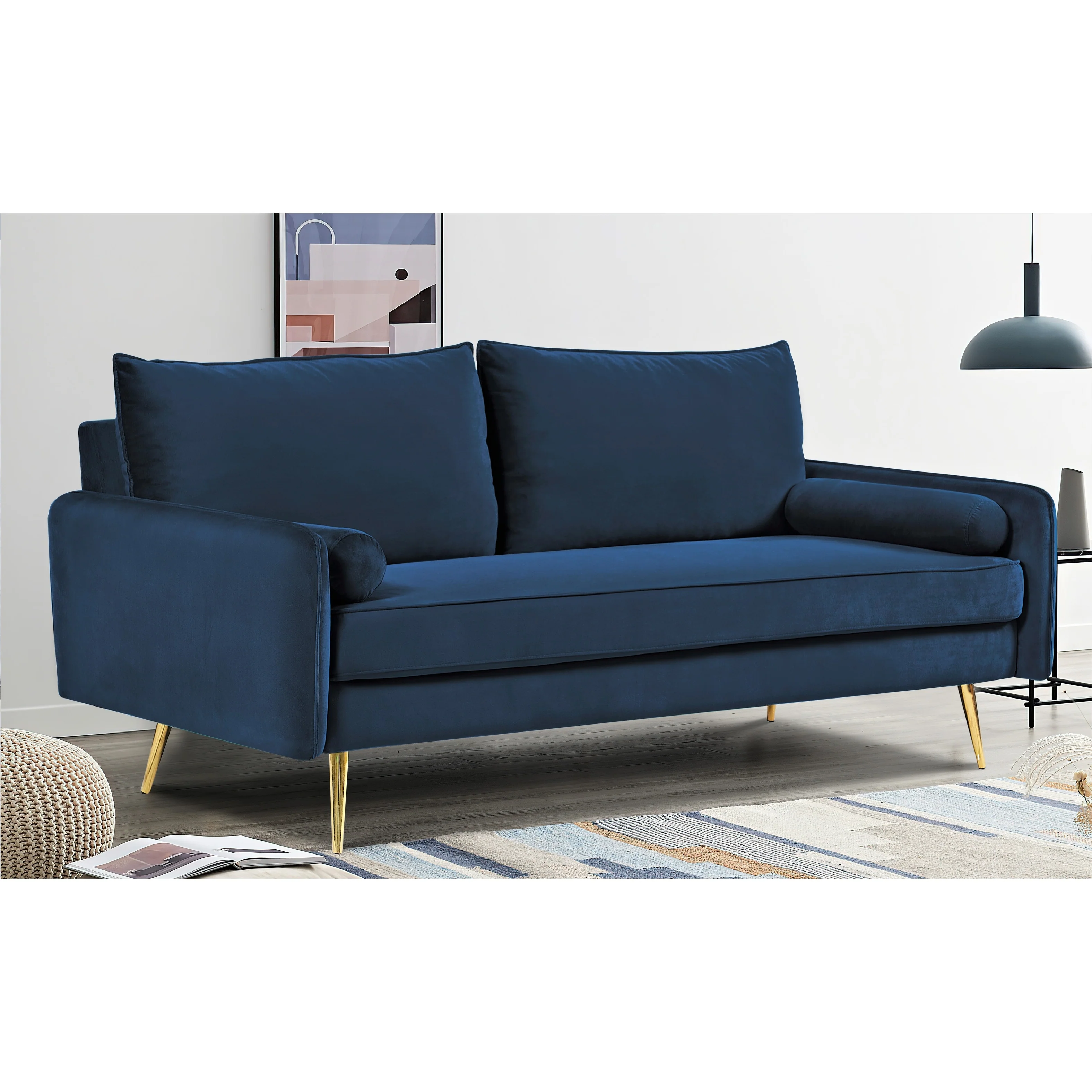 Villeda 70''W Polyester Square Arms Sofa