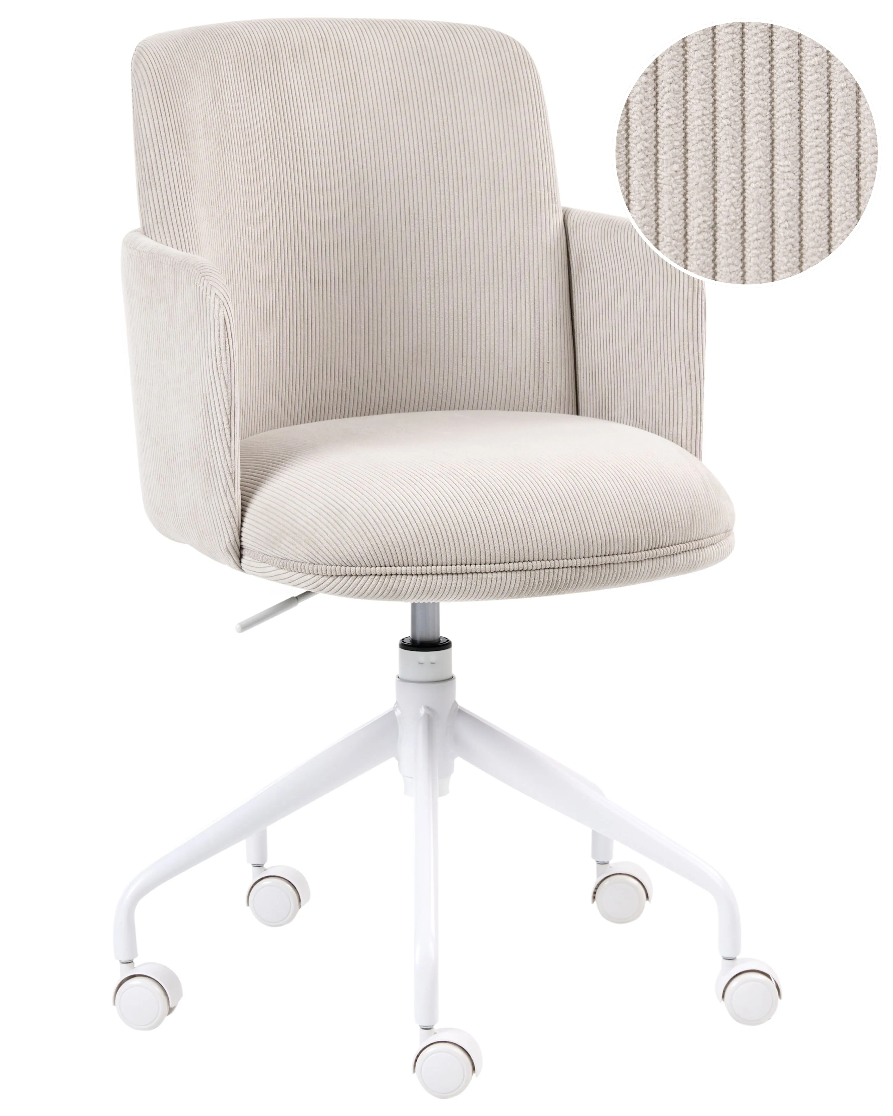 Office Chair DRYDEN Corduroy Light Beige