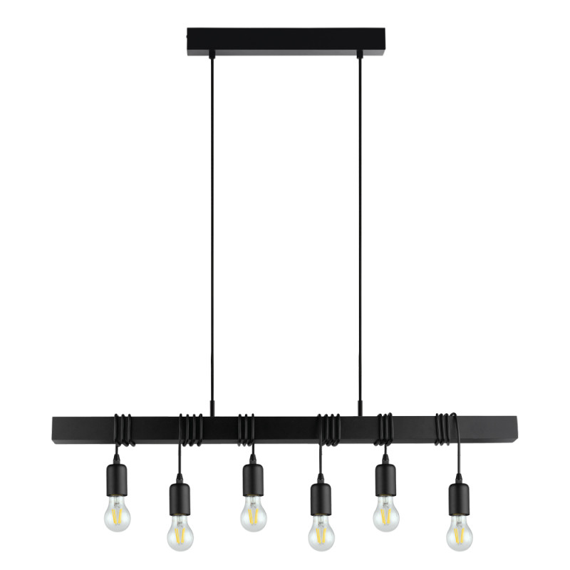Suspension Townshend noire 6 x 40 W EGLO