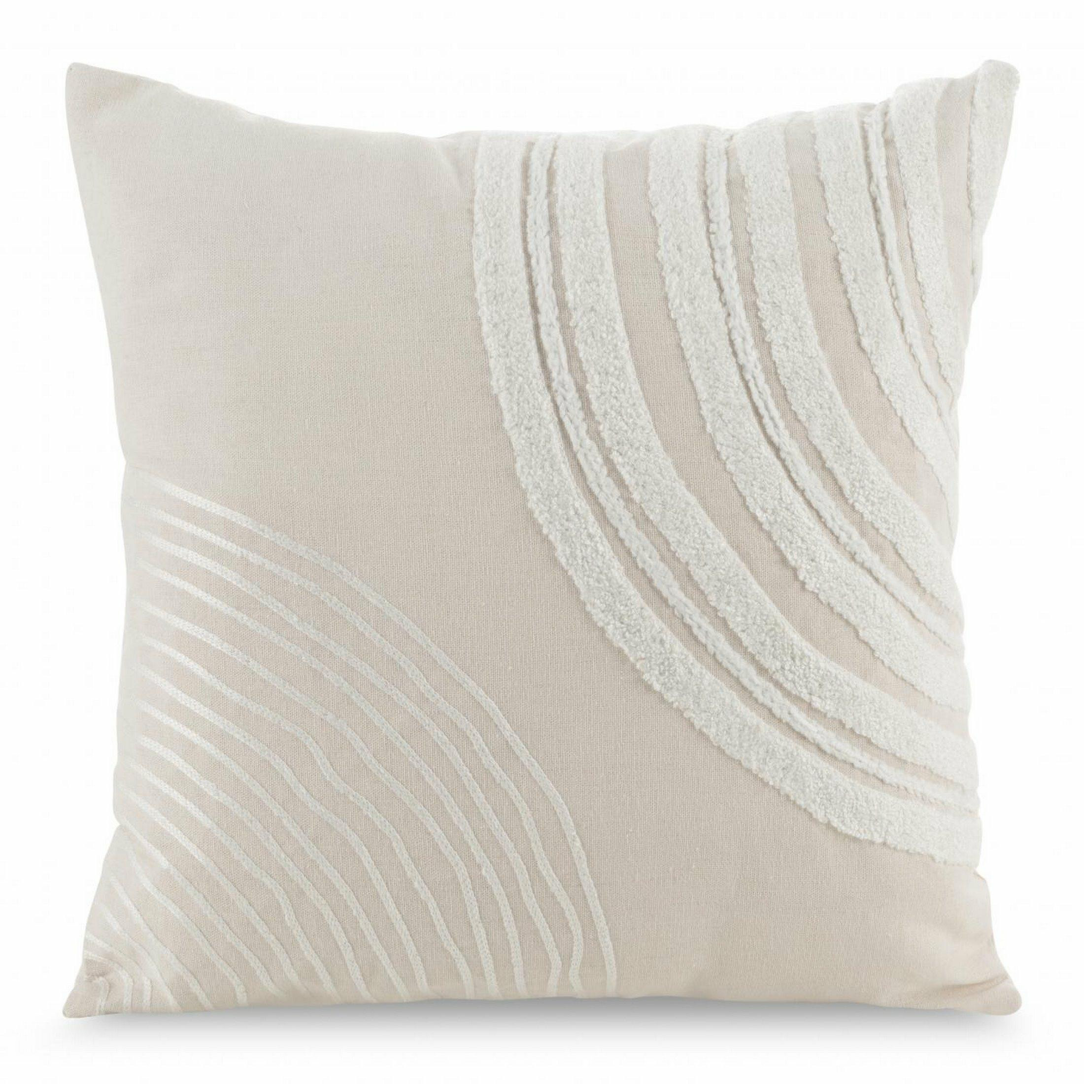 Poszewka boho na poduszkę ALLY 45x45 cm beżowa