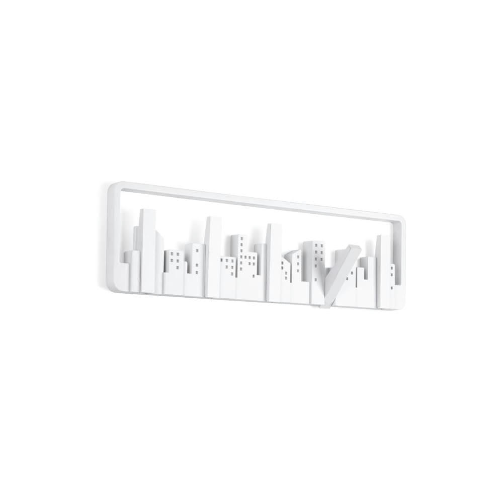 SKYLINE - Porte manteau mural design skyline blanc