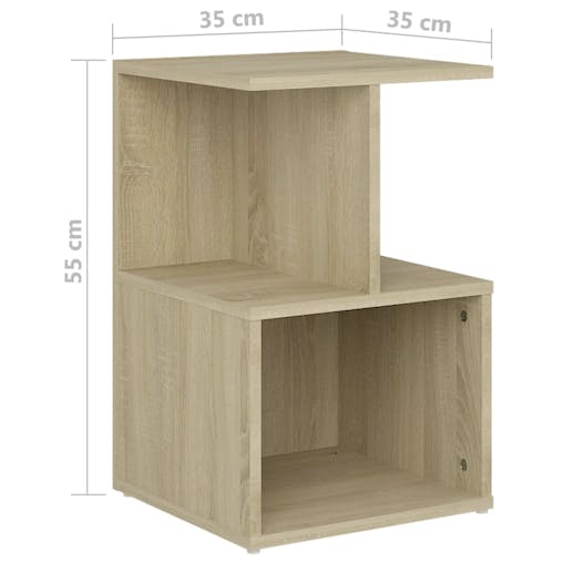 NNEVL Bedside Cabinets 2 pcs Sonoma Oak 35x35x55 cm Chipboard