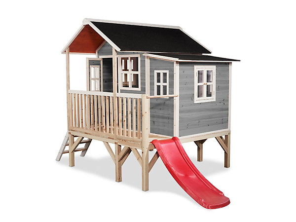 Maisonnette en bois pour enfants Loft 350 Gris - Exit Toys