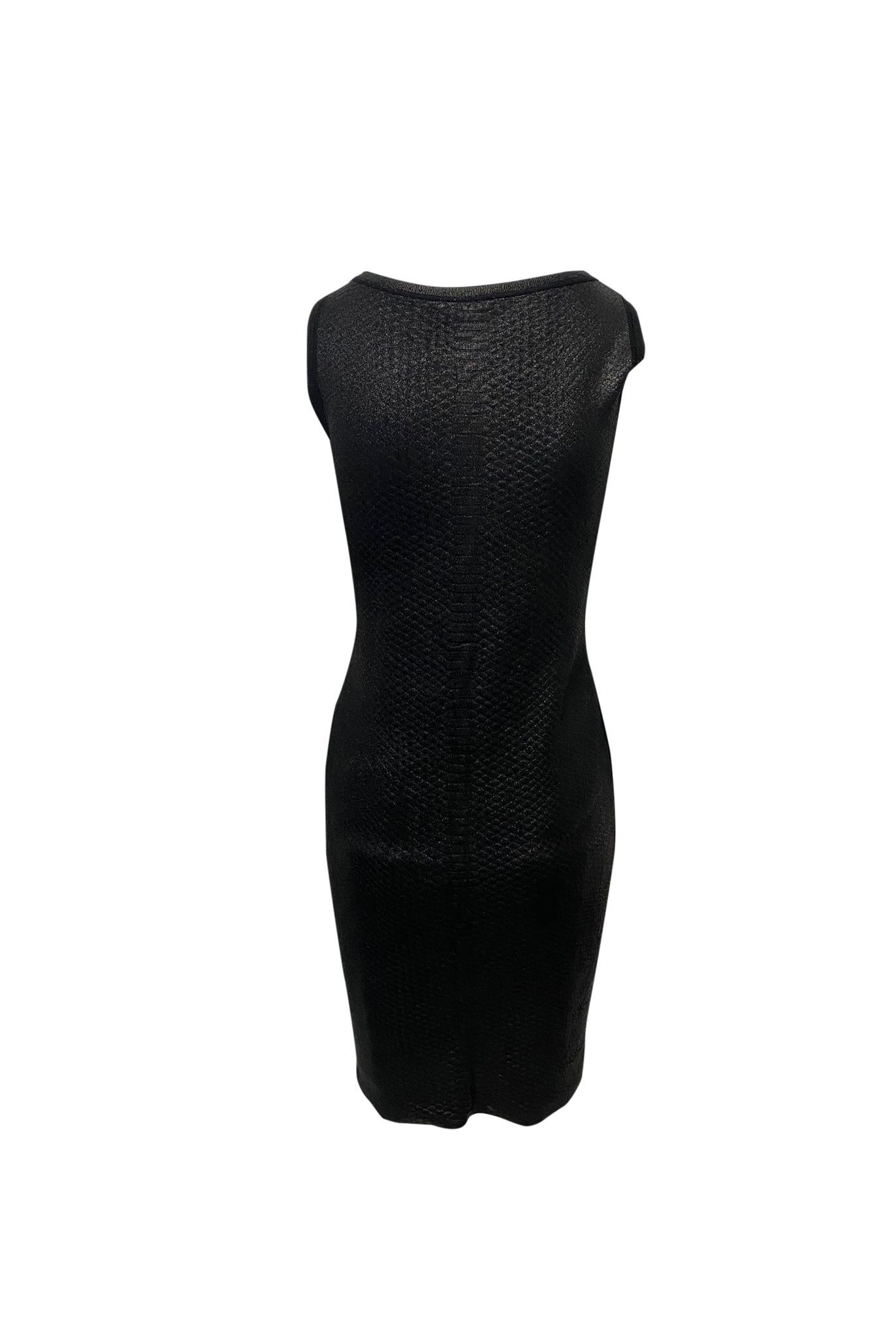 Gucci Preloved Sleeveless Knit Midi Dress in Black Viscose