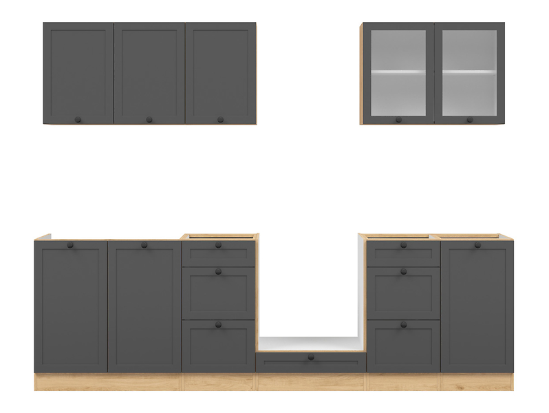 Komplet kuchenny Junona Line 260 cm grafitowy
