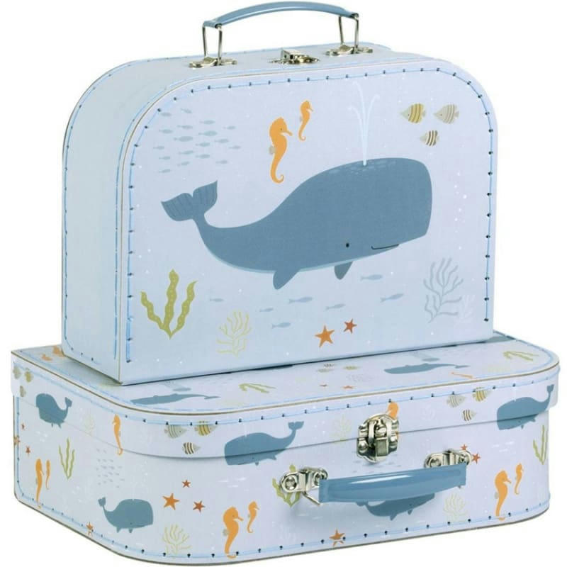 - Lot de 2 valisettes de rangement Océan