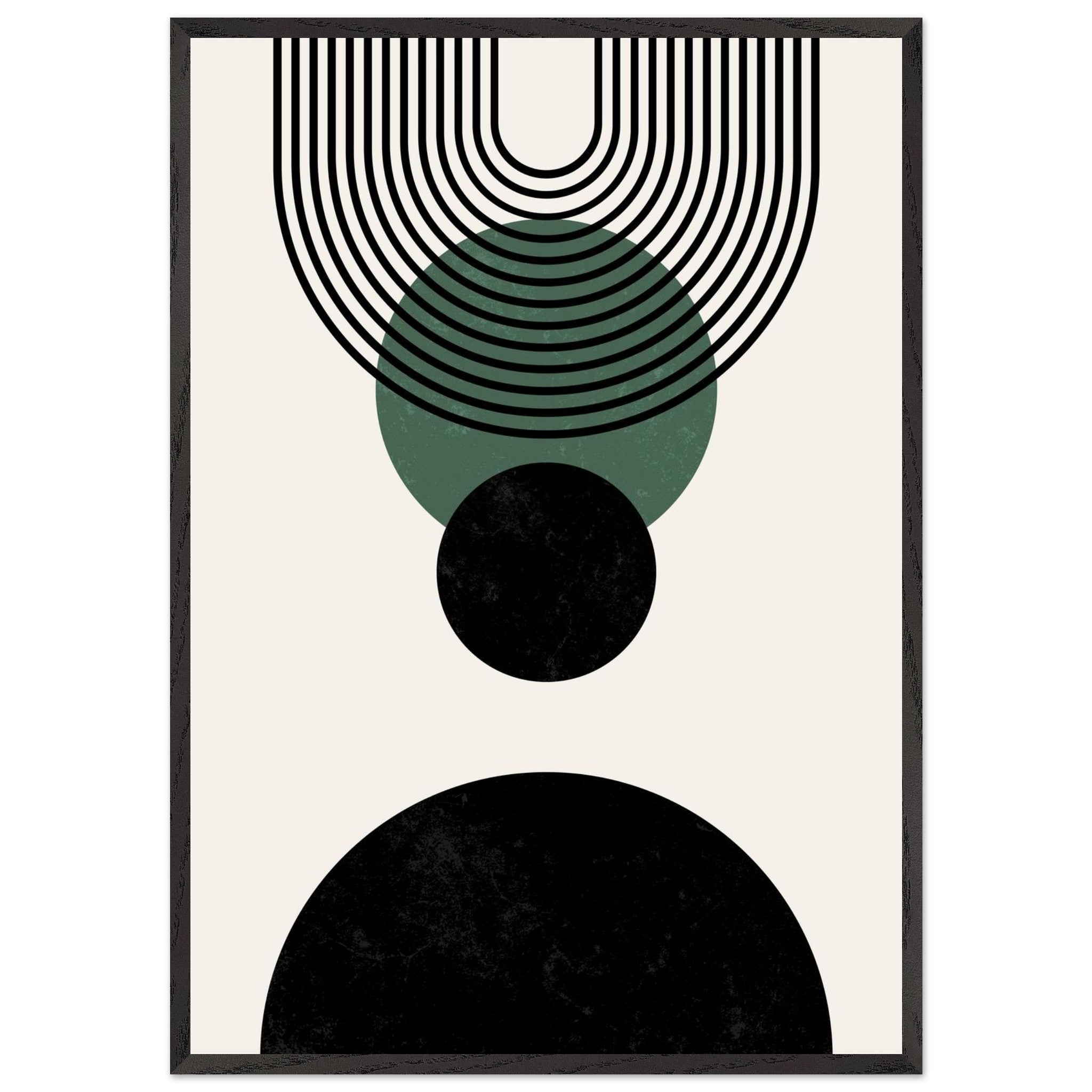 Artfulprints Poster met Lijst Boho wall art - Boho arches  - 70x100 cm - Zwart / Wit