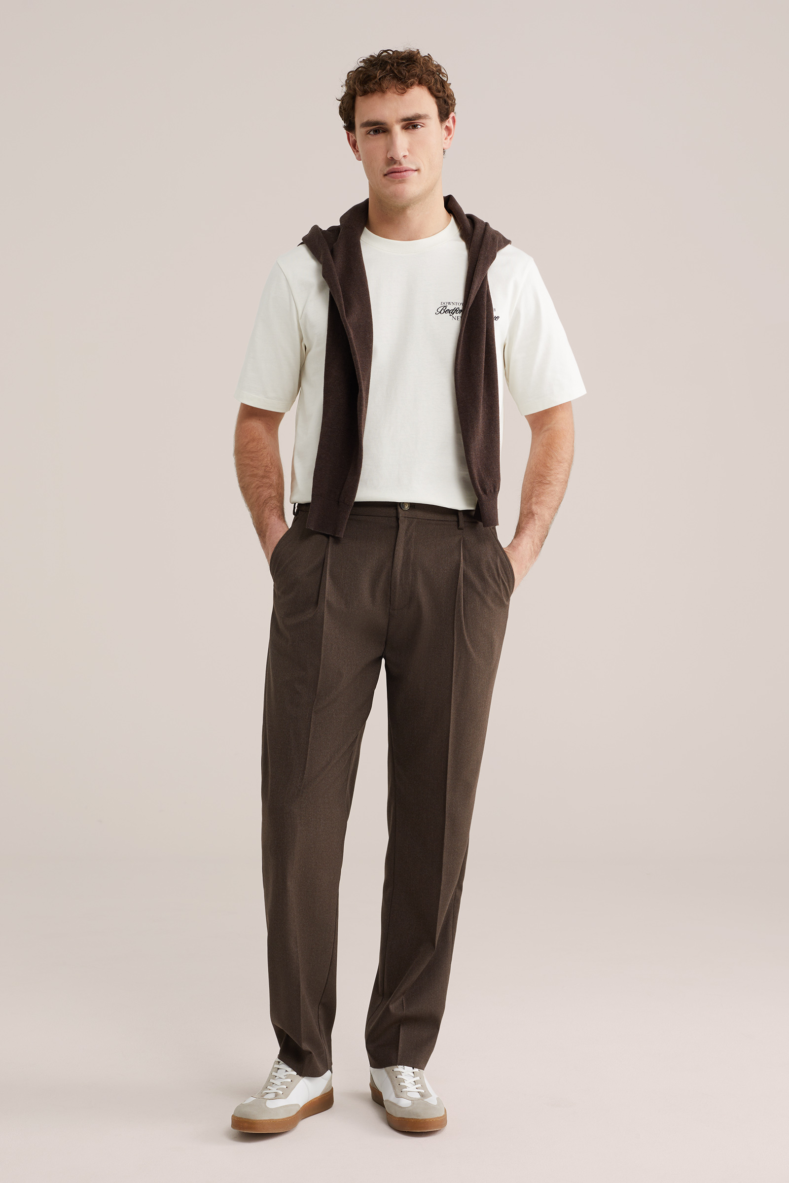 Heren relaxed fit T-shirt met print