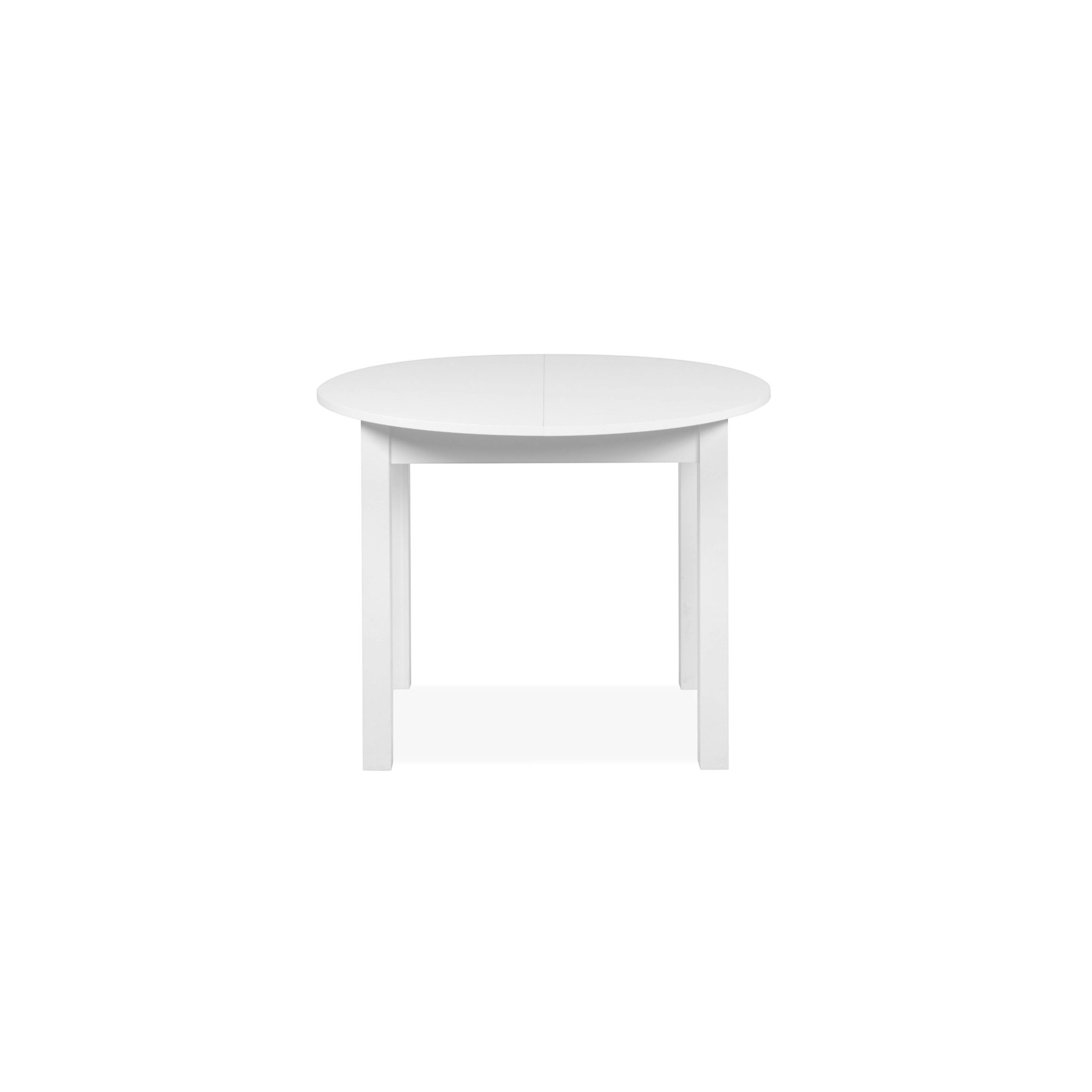 Table ronde blanche extensible Ø100-140 cm ALVA
