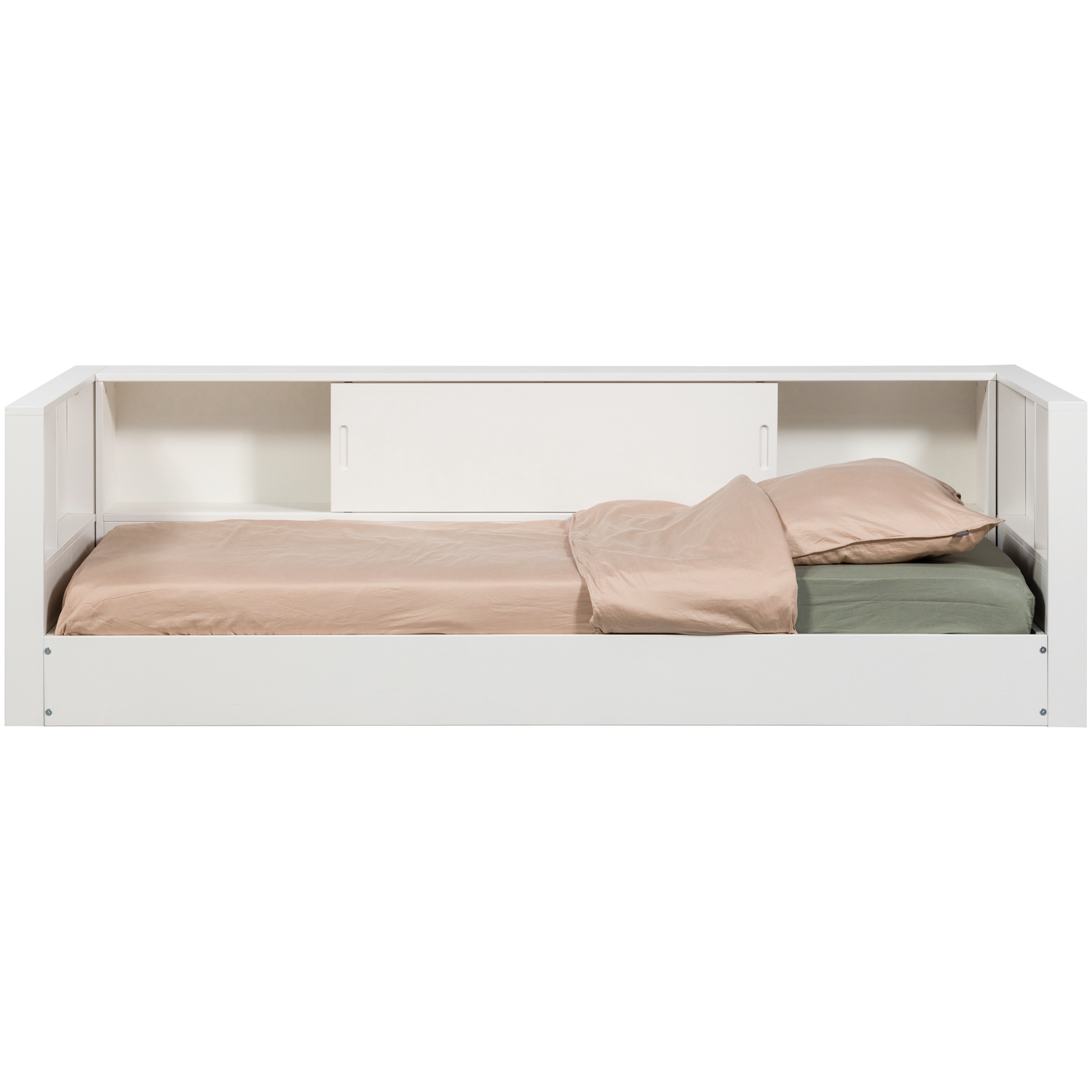 WOOOD bedbank Carter - Grenenhout - Wit - 90x200