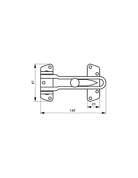 Entrebâilleur pour porte d'entrée, taquet d'arrêt, 145mm, nickelé - THIRARD