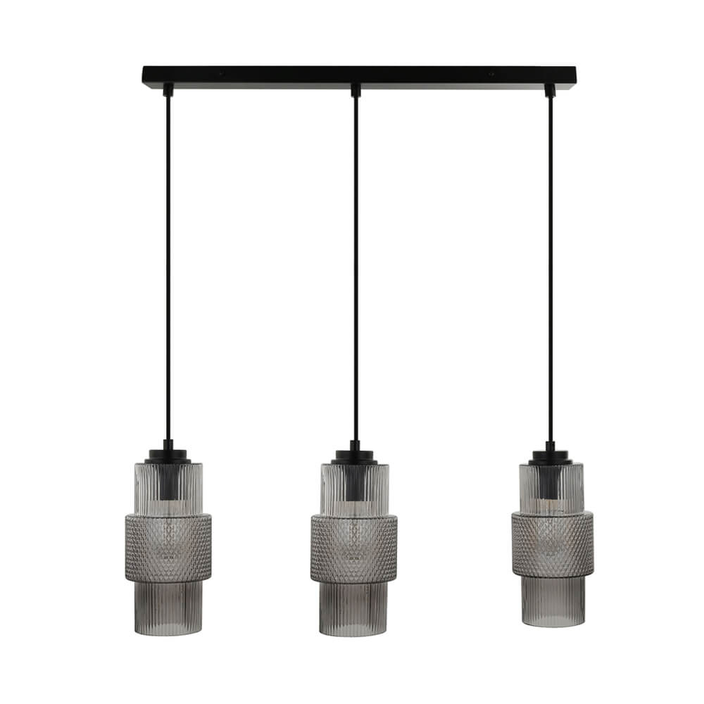 HOME DELUXE Hanglamp van Glas YUKI - Rookgrijs