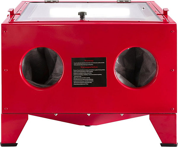 Cabine de sablage 90 litres y compris pistolet de sablage avec 4 buses en céramique