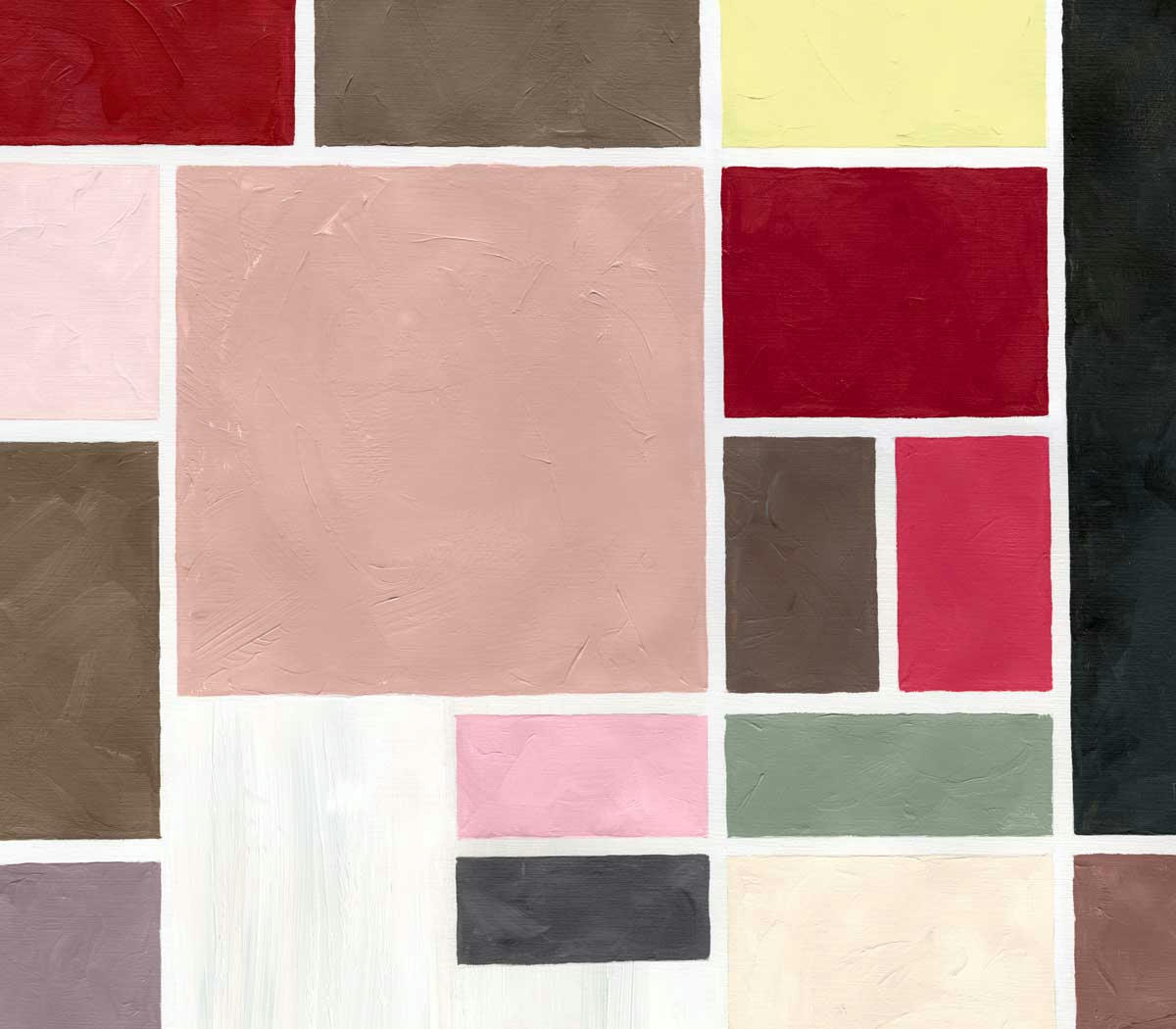 POUDRÉES ROUGE - Tête de lit en tissu sans support en bois 160*140 cm