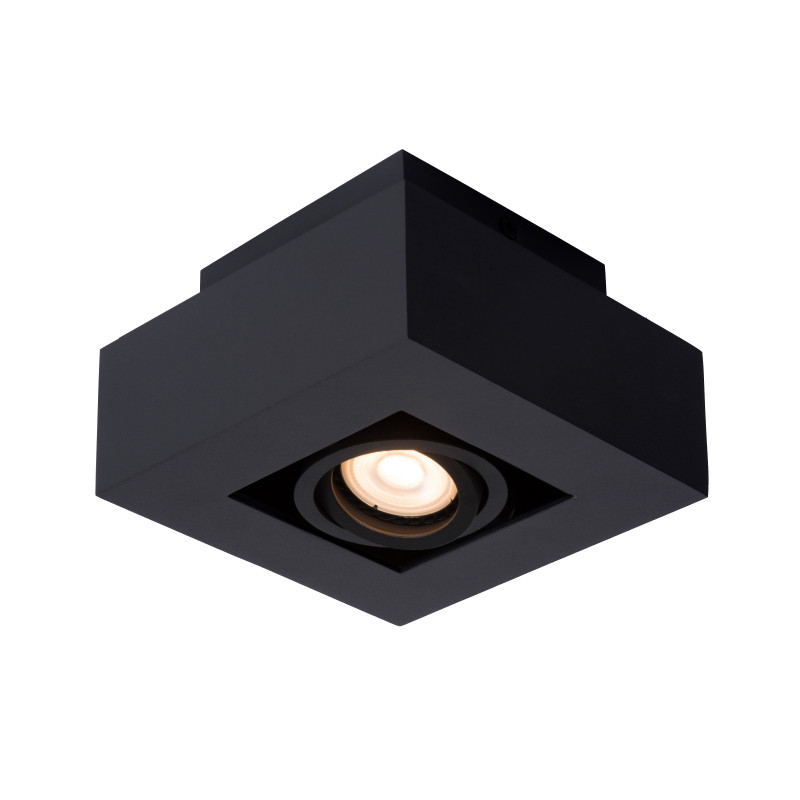 Spot LED Xirax noir dim to warm GU10 5 W LUCIDE