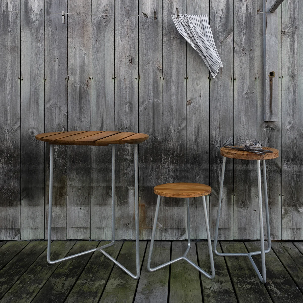 Grythyttan - V1 63 Outdoor Barhocker, Teak