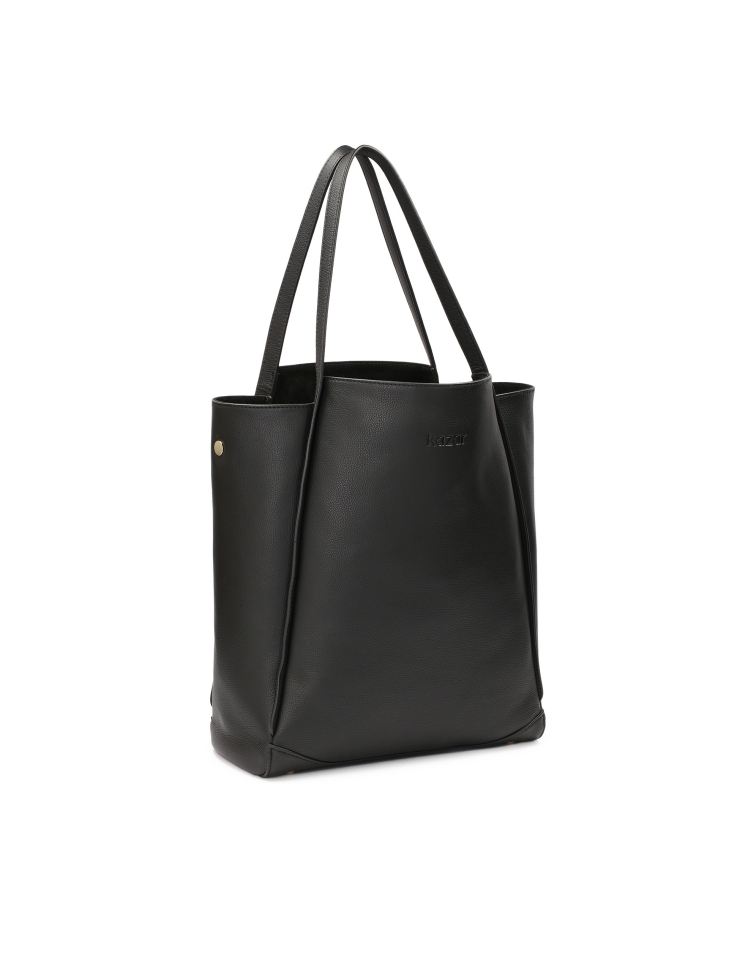 Black minimalist shoulder bag