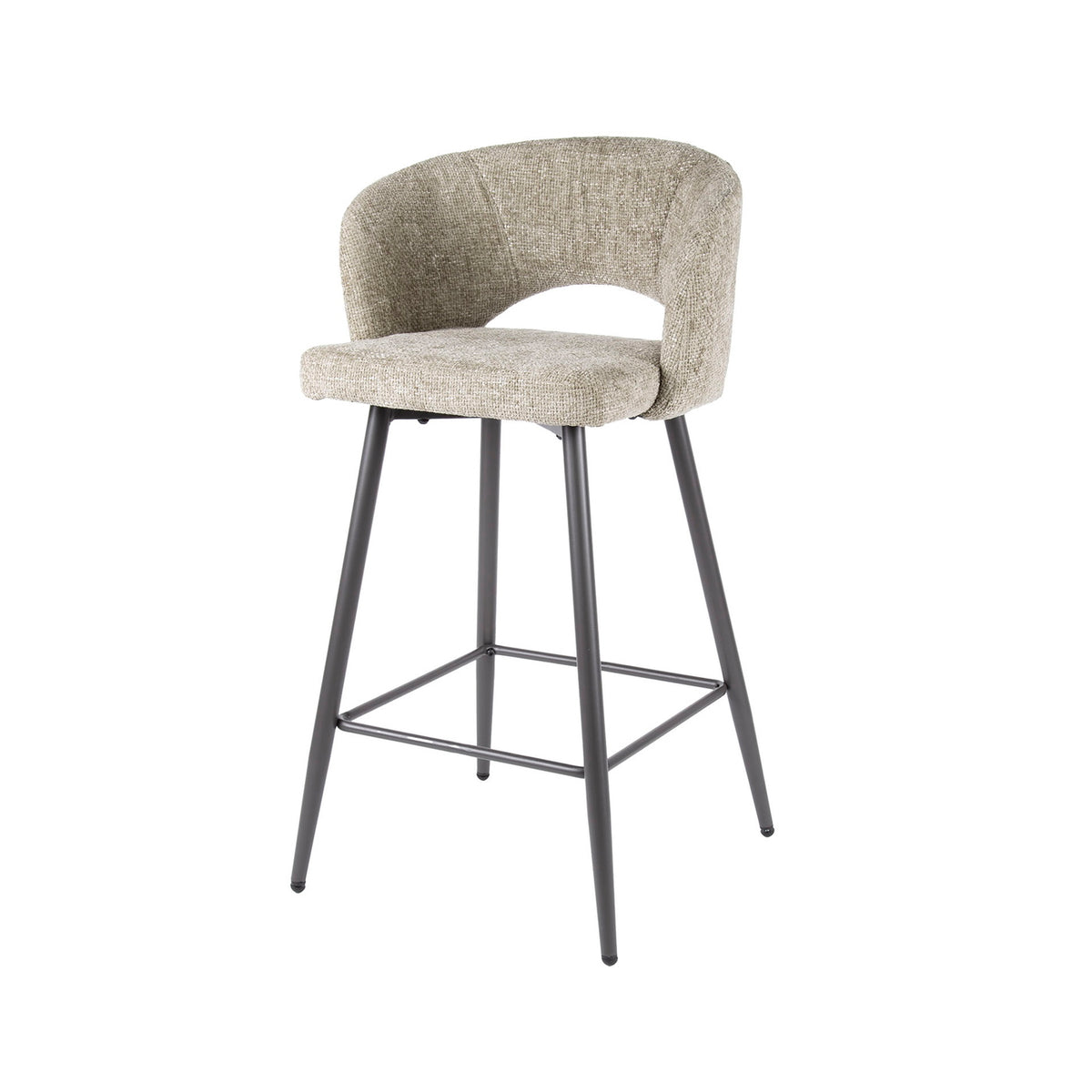 Giga Meubel Barstoel Salon Tissee - Zand Stof - Set van 2