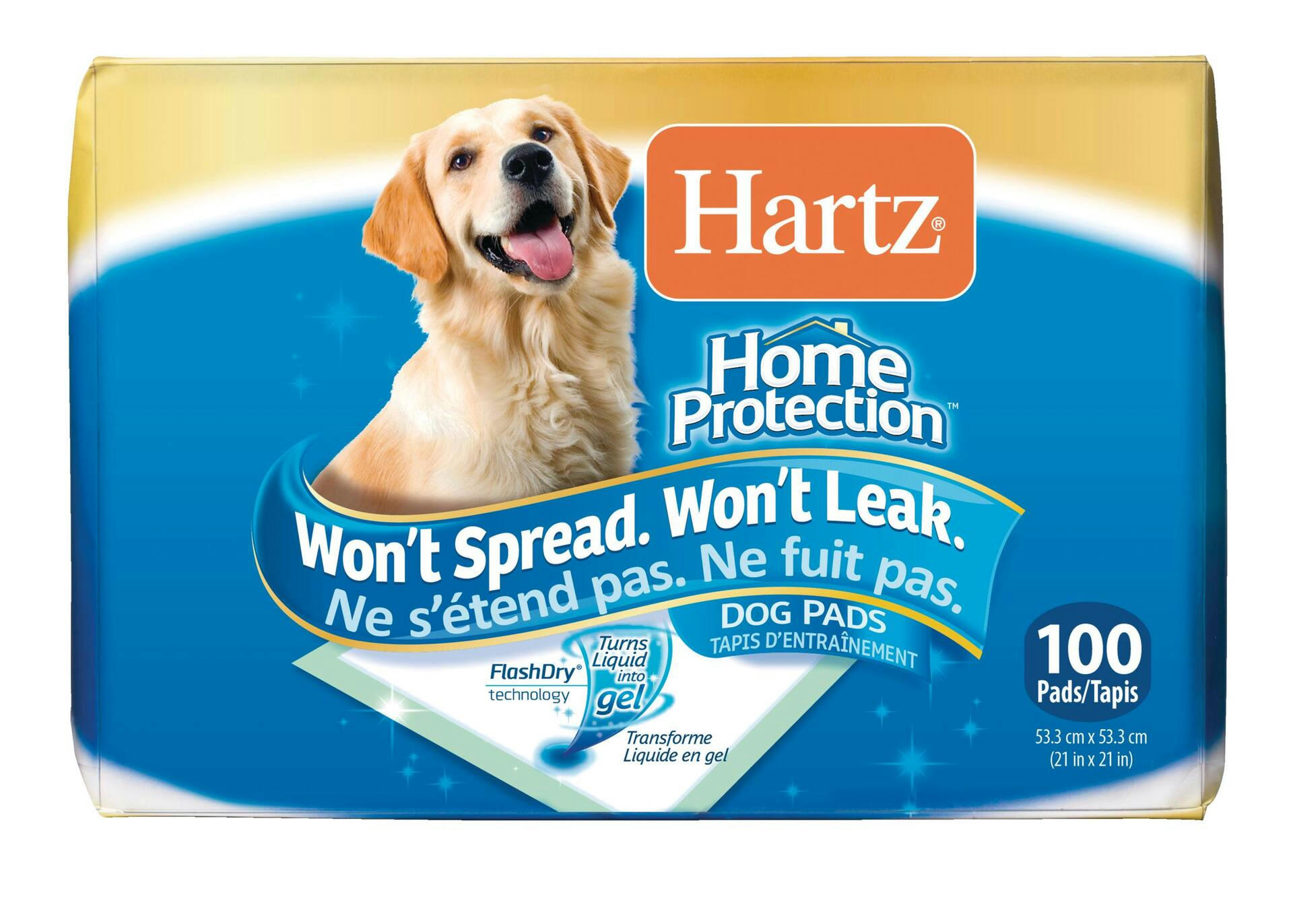 Hartz Home Protection™ Odour-Eliminating Dog Training Pads, Lavender Scent, 21-in x 21-in, 100-pk