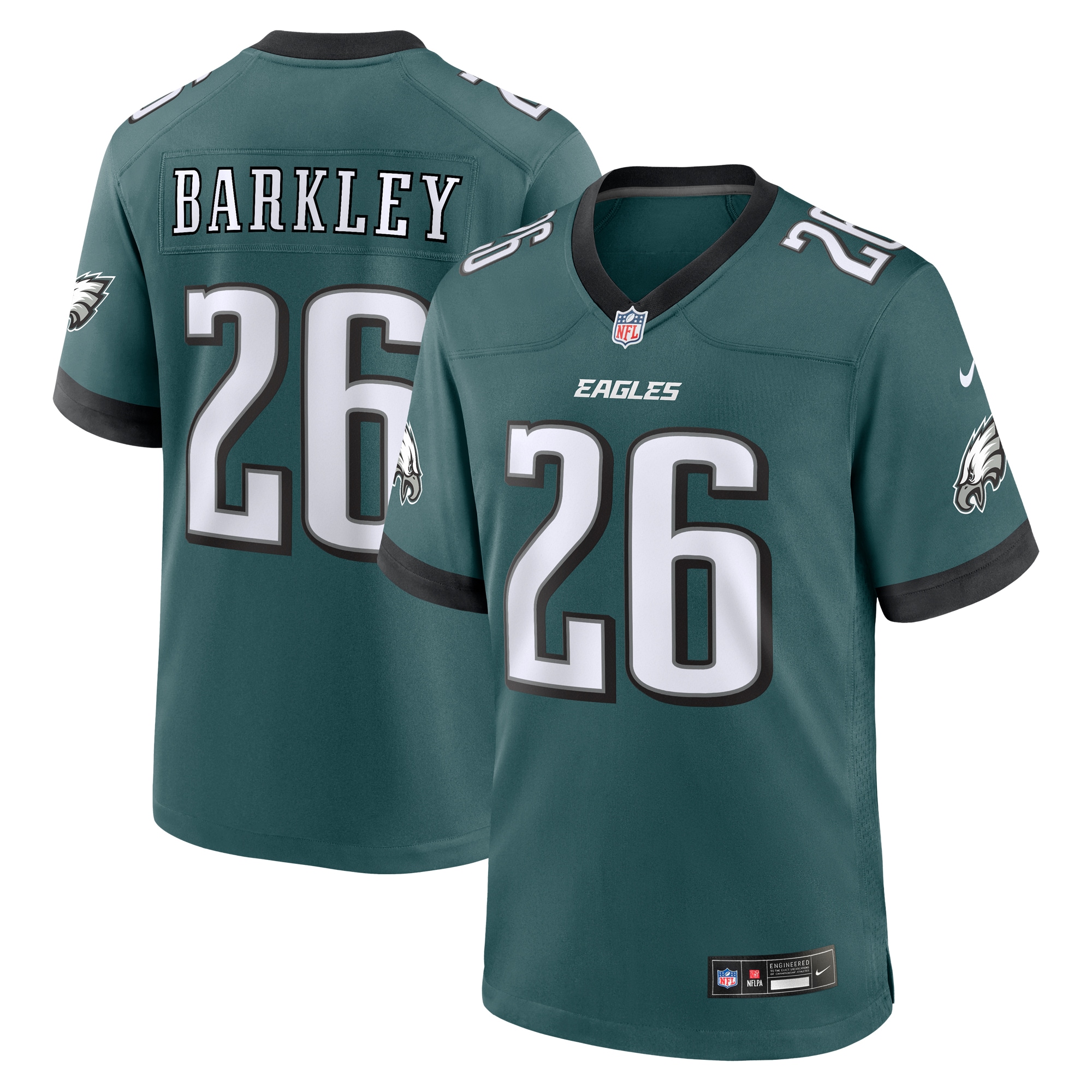 Saquon Barkley Philadelphia Eagles Nike Alternate Game Jersey -  Kelly Green/Black/Green/White
