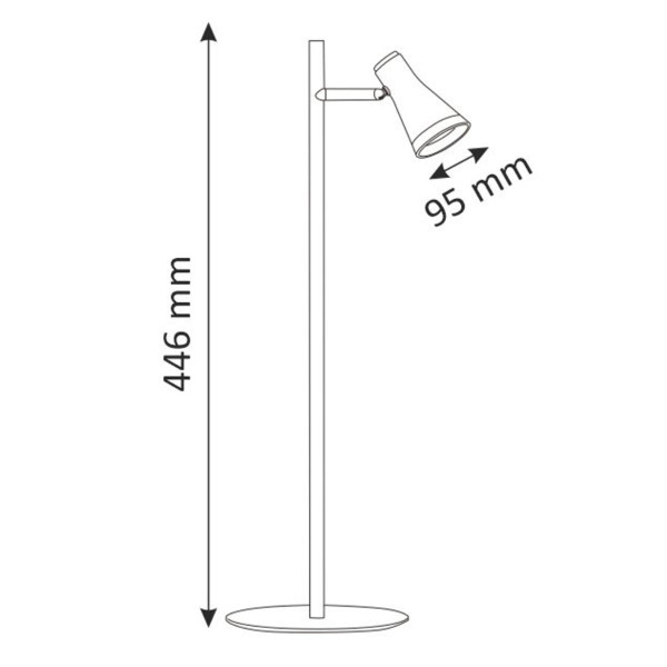 Lampka biurkowaBERG biała LED 4.2W Ciepła biel wys:44,6cm Polux