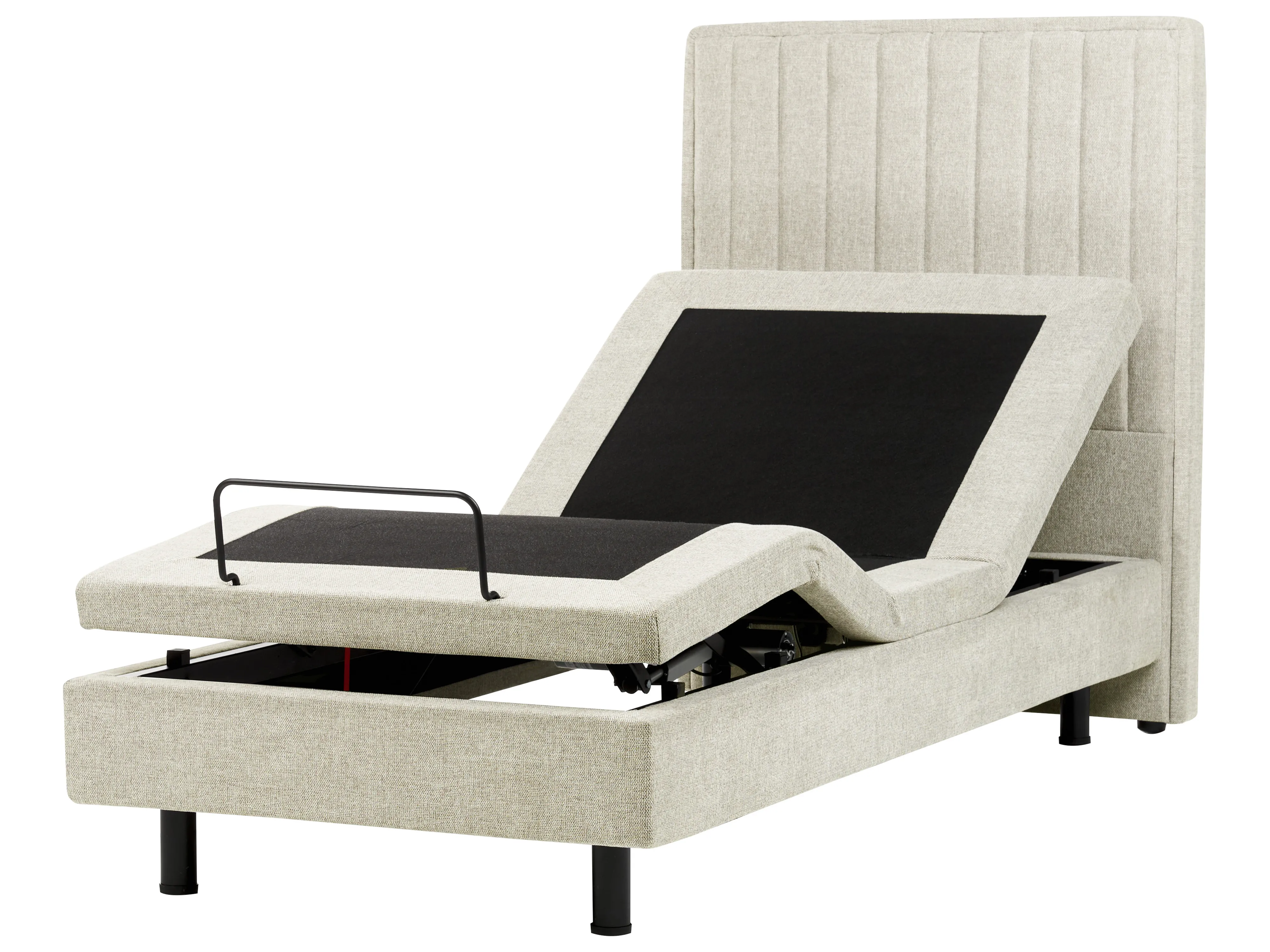 Adjustable Bed Fabric CASTELLAN 90 x 200 cm (EU Single) Beige
