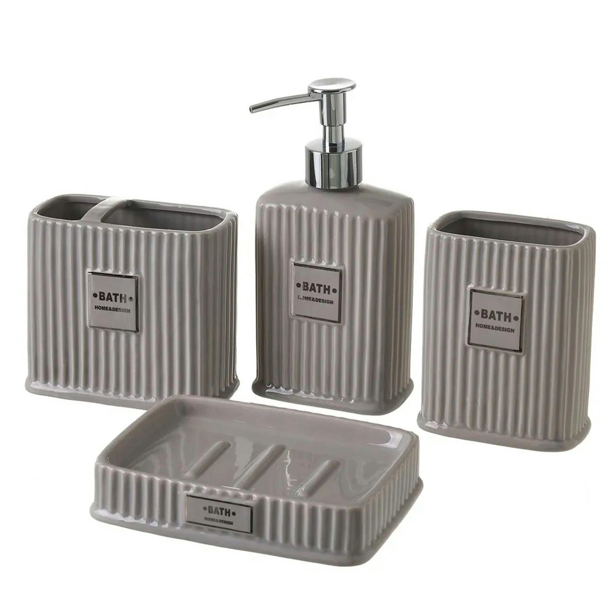 - Set salle de bain céramique gris