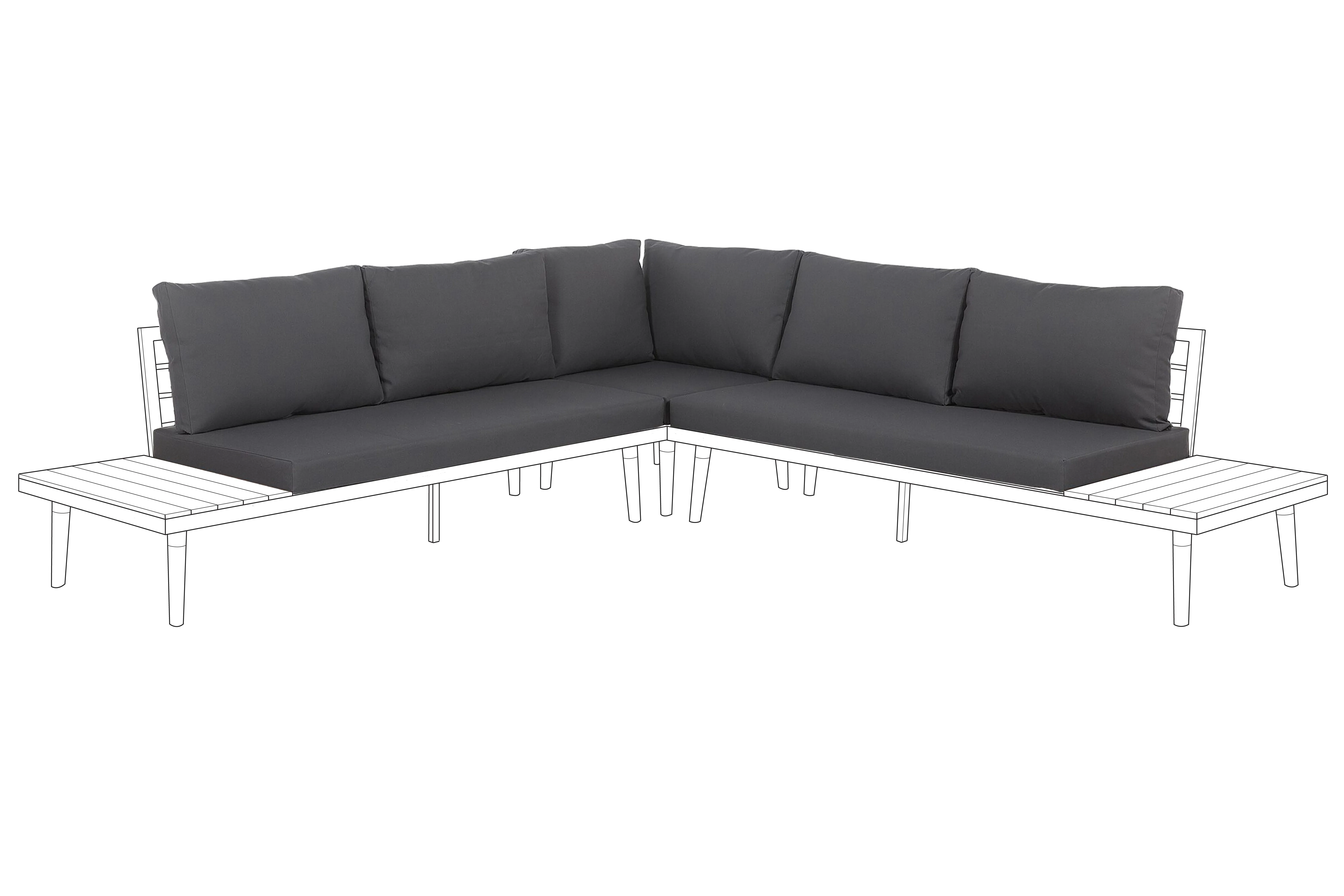 Outdoor Cushion Cover Set CORATO Grey