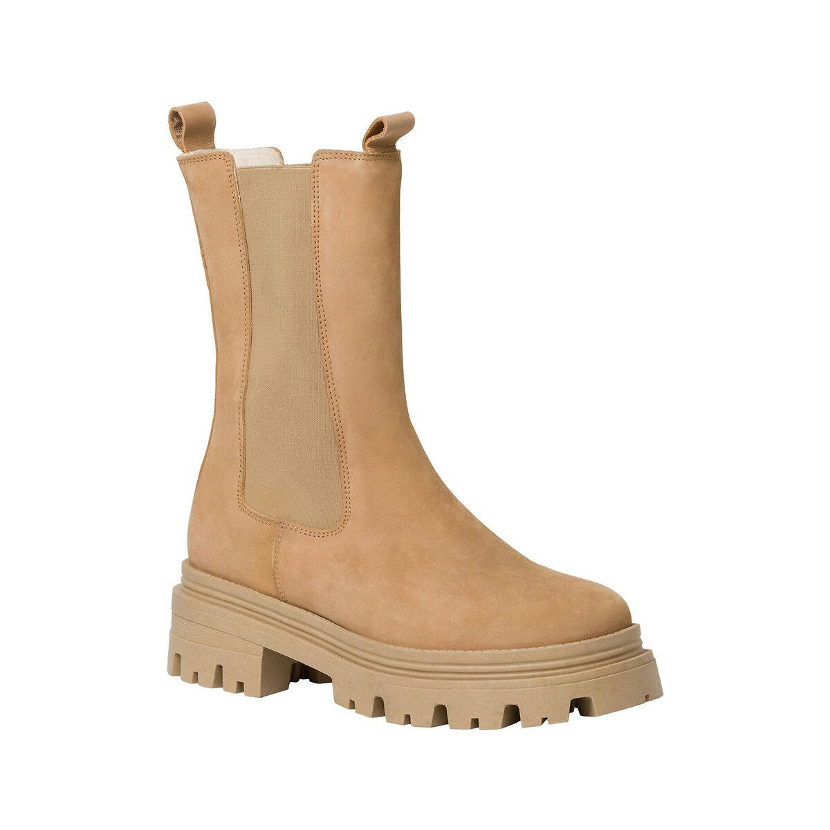 Boots chelsea montantes en cuir